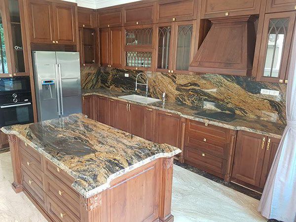 Mẫu đá Cẩm Thạch Marble ốp Bàn Bếp đẹp