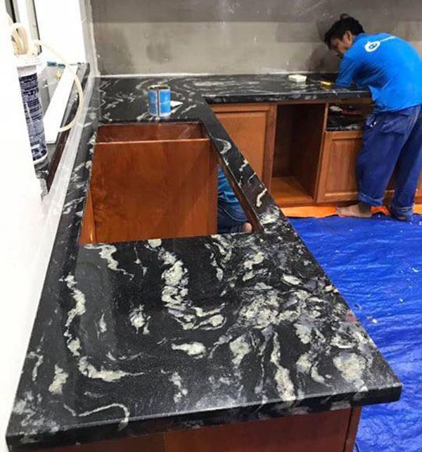 Mẫu đá Cẩm Thạch Marble ốp Bàn Bếp đẹp